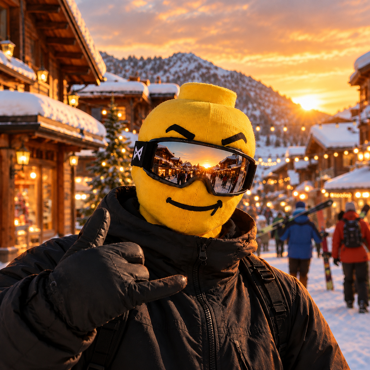 Yellow-Head Ski Mask