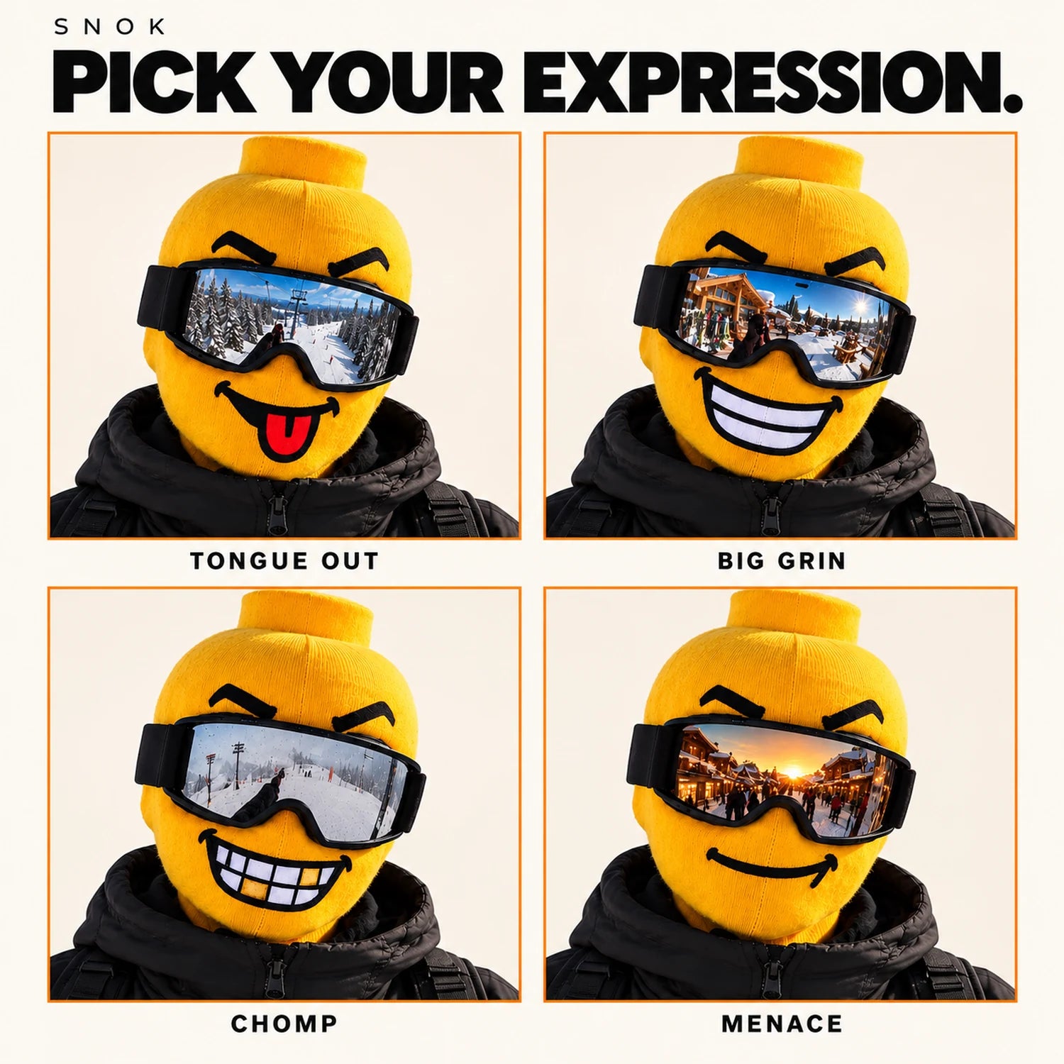 Yellow-Head Ski Mask — product features